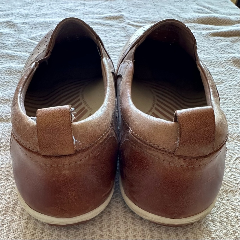 Taos Tan Perforated Leather Slip-On Shoes - Picture 5 of 6